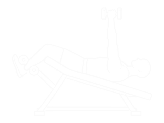 Decline One-Arm Dumbbell Hammer Press — End