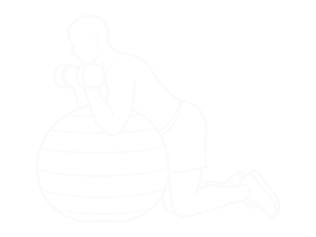 Kneeling Dumbbell Biceps Curl Exercise Ball — 끝
