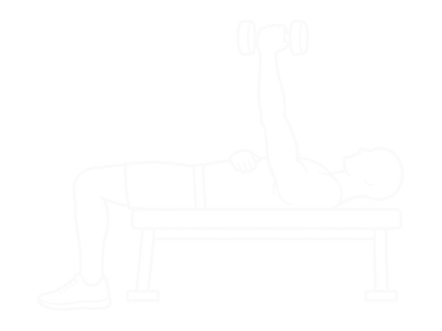 Lying One-Arm Dumbbell Press — 끝