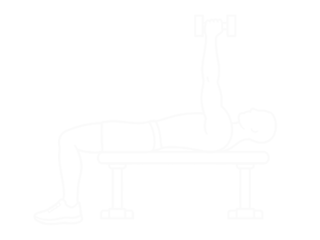 Lying One-Arm Dumbbell Pronated Triceps Extension — Start