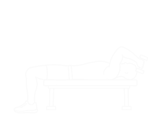 Lying Dumbbell Single Extension — Start
