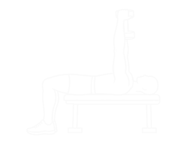 Lying Two-Arm Dumbbell Extension — End