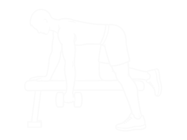 Bent-Over One-Arm Dumbbell Row — Start