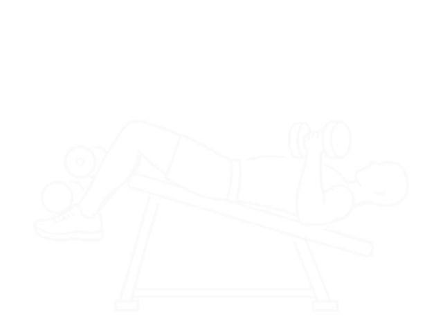 Decline One-Arm Dumbbell Chest Press — Start