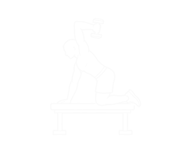One-Arm Dumbbell Triceps Extension (On Bench) — End