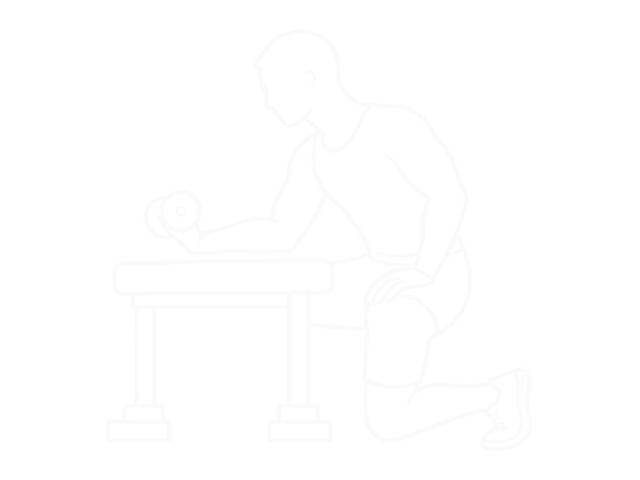 Dumbbell Over Bench One-Arm Wrist Curl — End
