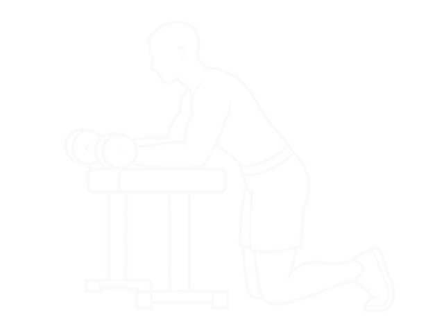 Dumbbell Over Bench Revers Wrist Curl — End