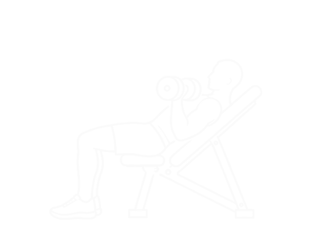 Dumbbell Palms in Incline Bench Press — 시작