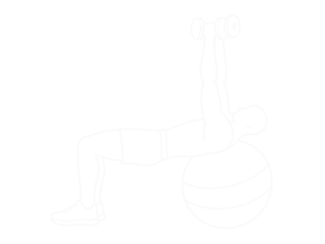 Dumbbell Press on Exercise Ball — 끝