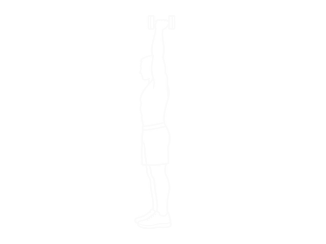 Dumbbell Pronate-Grip Triceps Extension — End