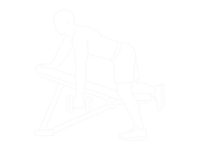 Dumbbell Reverse-Grip Incline Bench One-Arm Row — 시작