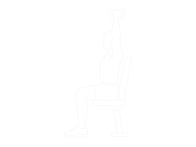 Seated Dumbbell Alternate Press — End