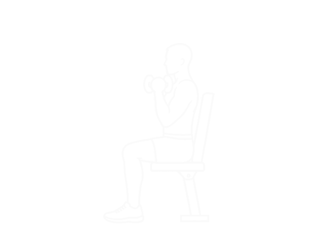 Seated Dumbbell Alternate Press — Start