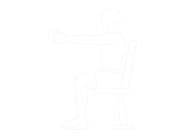 Seated Dumbbell Front Raise — 끝
