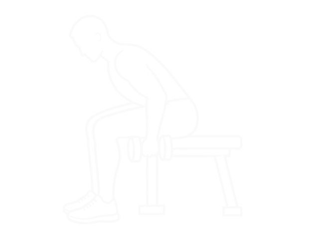 Seated Dumbbell Kickback — Start