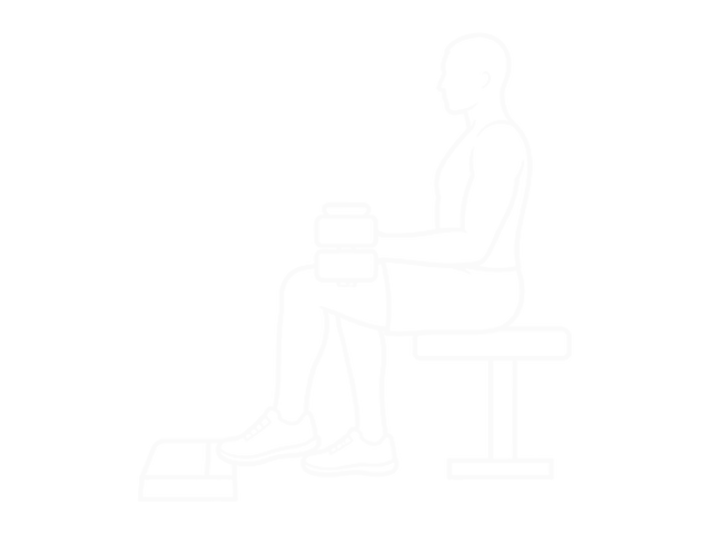 Seated One-Leg Dumbbell Calf Raise — 끝