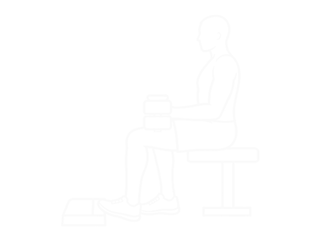 Seated One-Leg Dumbbell Calf Raise — 시작