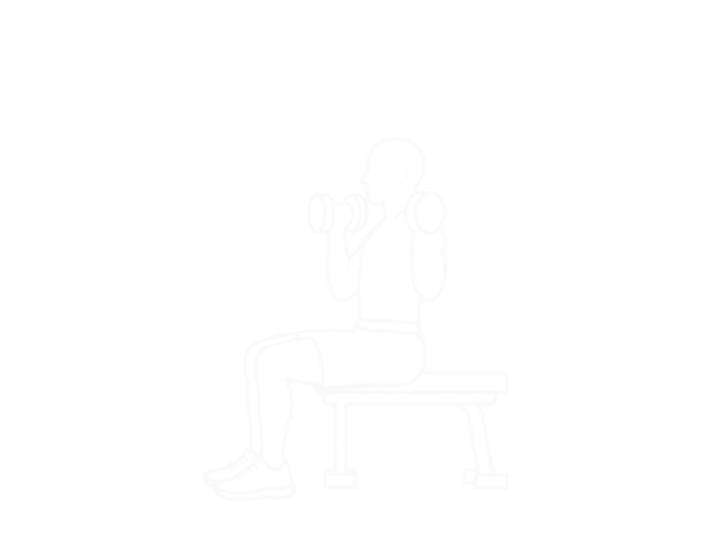 Seated Dumbbell Shoulder Press (Parallel Grip) — Start