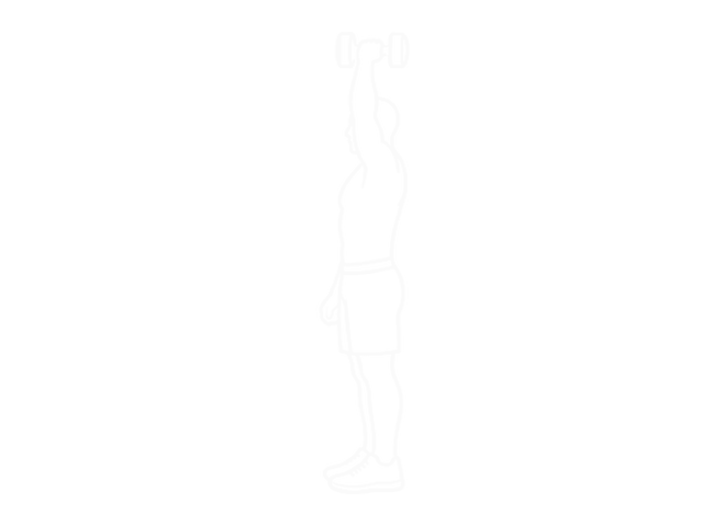 Dumbbell Standing Alternate Overhead Press — End