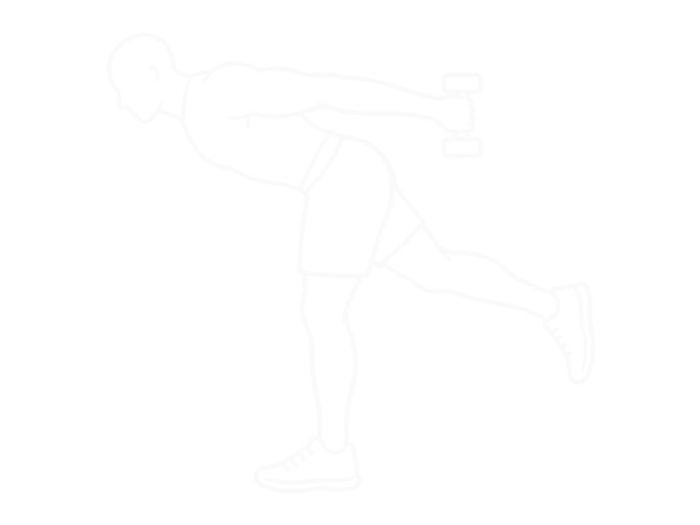 Dumbbell Triceps Kickback with Stork Stance — End