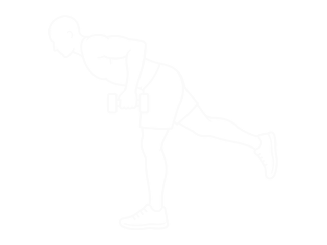 Dumbbell Triceps Kickback with Stork Stance — Start