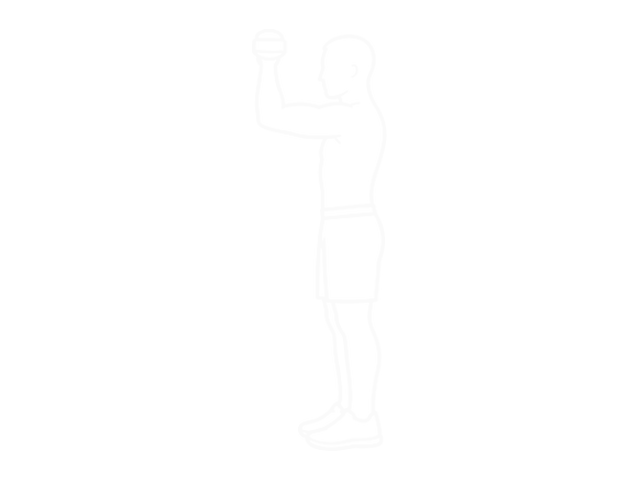 Dumbbell Upright Shoulder External Rotation — End