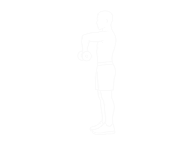 Dumbbell Upright Shoulder External Rotation — Start