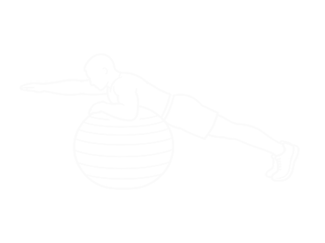 Exercise Ball Alternating Arm Ups — End