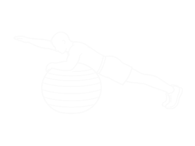 Exercise Ball Alternating Arm Ups — Start