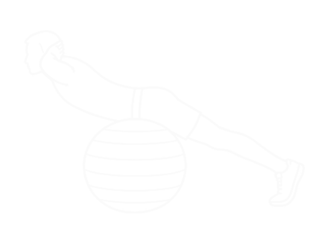 Exercise Ball Back Extension with Knees Off Ground — End