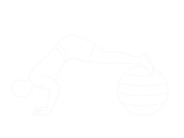 Exercise Ball Pike Push Up — End