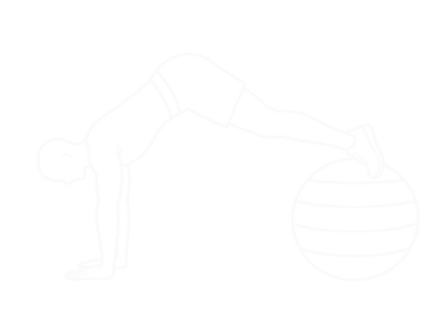 Exercise Ball Pike Push Up — Start