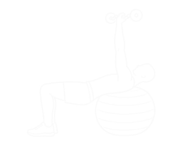 EZ Bar French Press on Exercise Ball — End