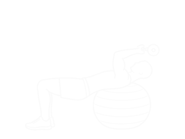 EZ Bar French Press on Exercise Ball — Start