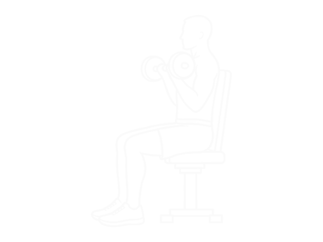Seated EZ Bar Close-Grip Concentration Curl — End