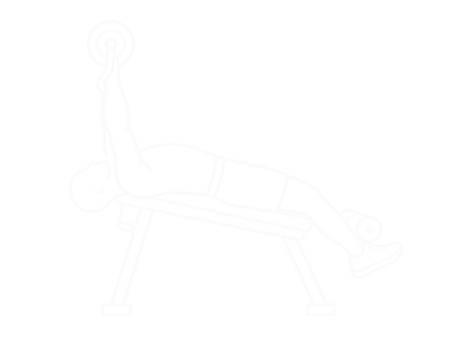 EZ Barbell Decline Triceps Extension — End