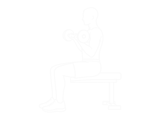 EZ Barbell Seated Curls — End