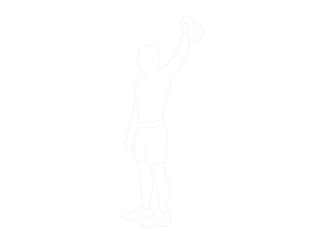 One-Arm Kettlebell Military Press to the Side — End