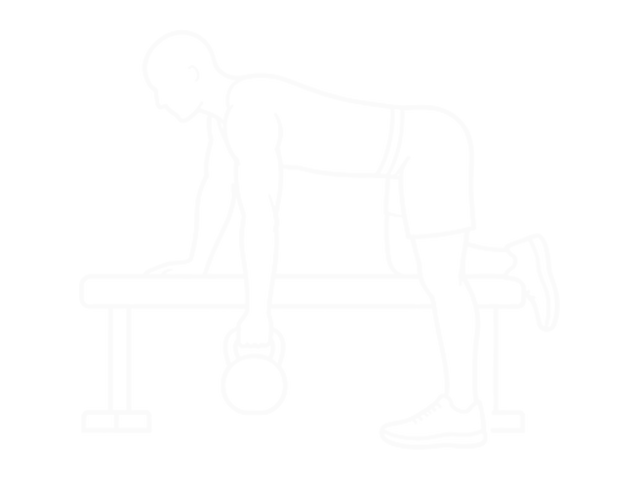 One-Arm Kettlebell Row — Start