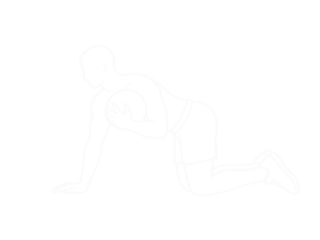 Medicine Ball Chest Push From 3 Point Stance — Start