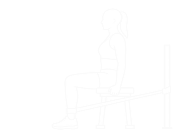 Resistance Band Leg Extension — Start