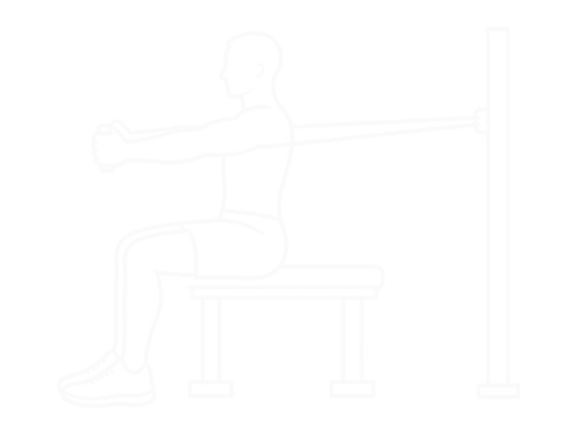 Resistance Band Seated Chest Press — End