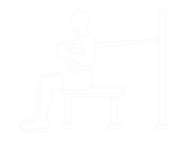 Resistance Band Seated Chest Press — Start