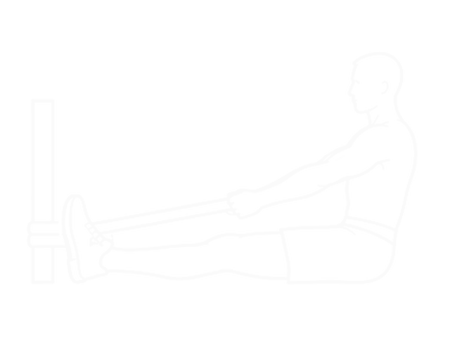 Resistance Band Seated Straight Back Row — Start