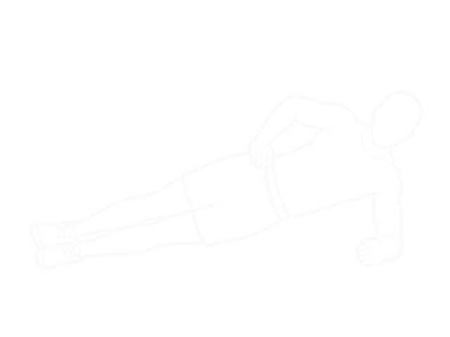 Side Bridge Hip Abduction — Start