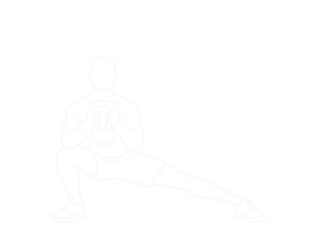 Weighted Cossack Squats — End